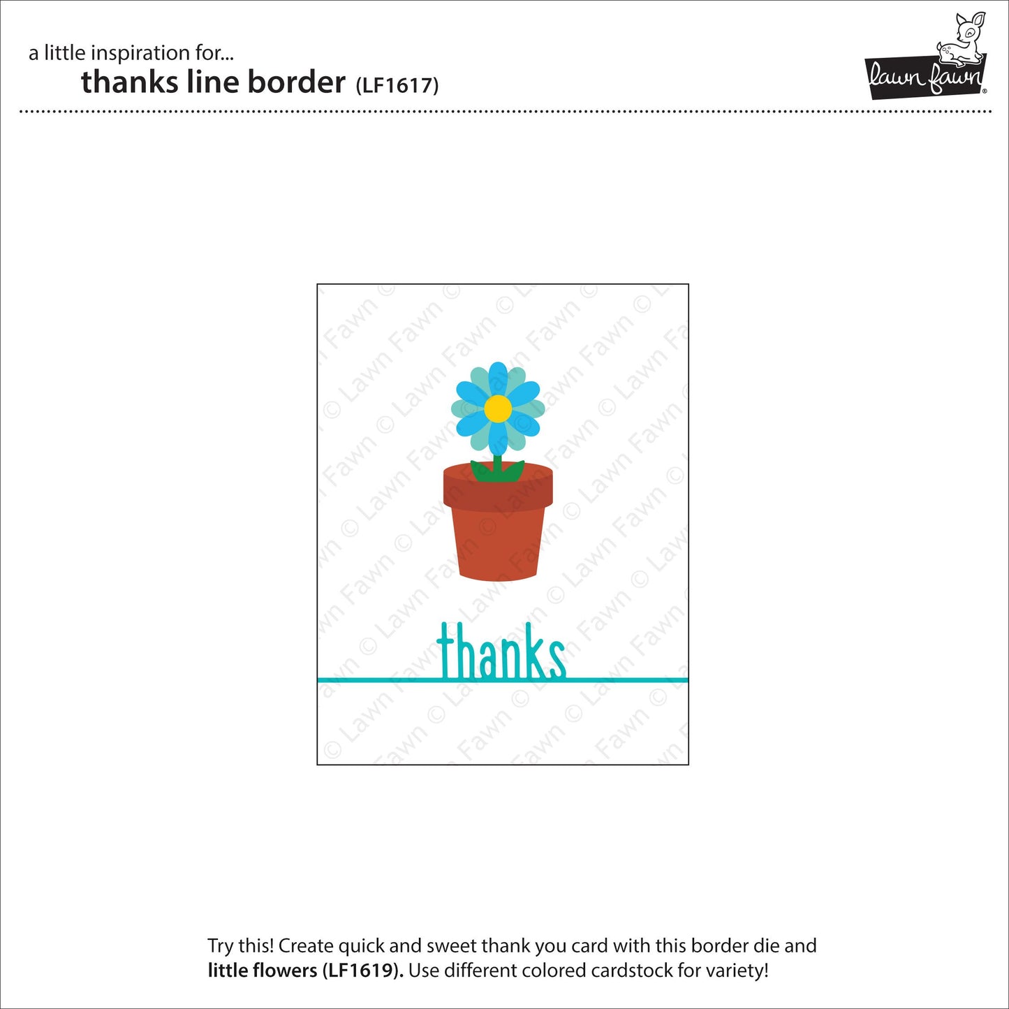 Lawn Fawn - Thanks Line Border