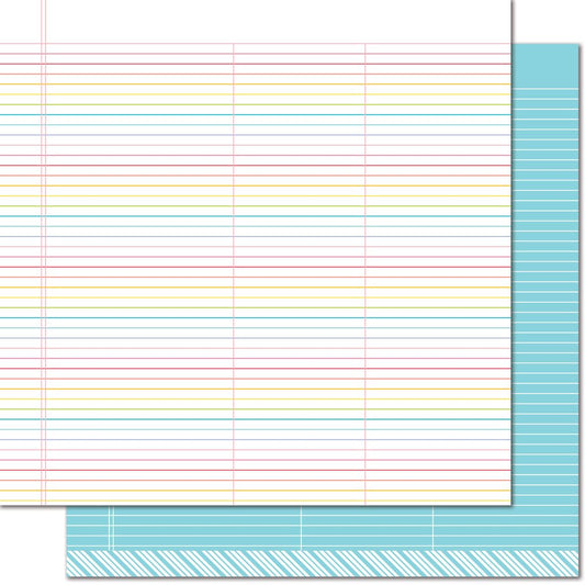 Lawn Fawn - Really Rainbow - True Blue 12x12"