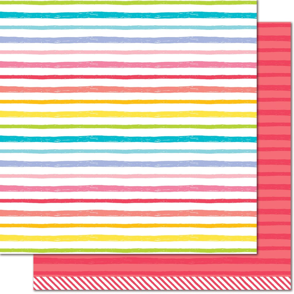 Lawn Fawn - Really Rainbow - Ruby Red 12x12"