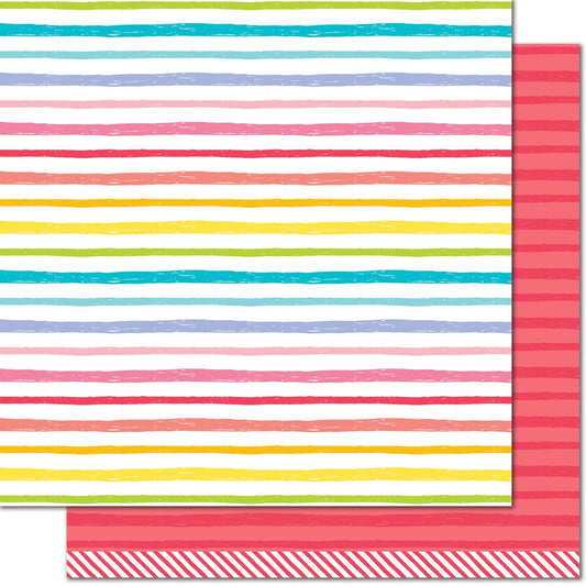Lawn Fawn - Really Rainbow - Ruby Red 12x12"