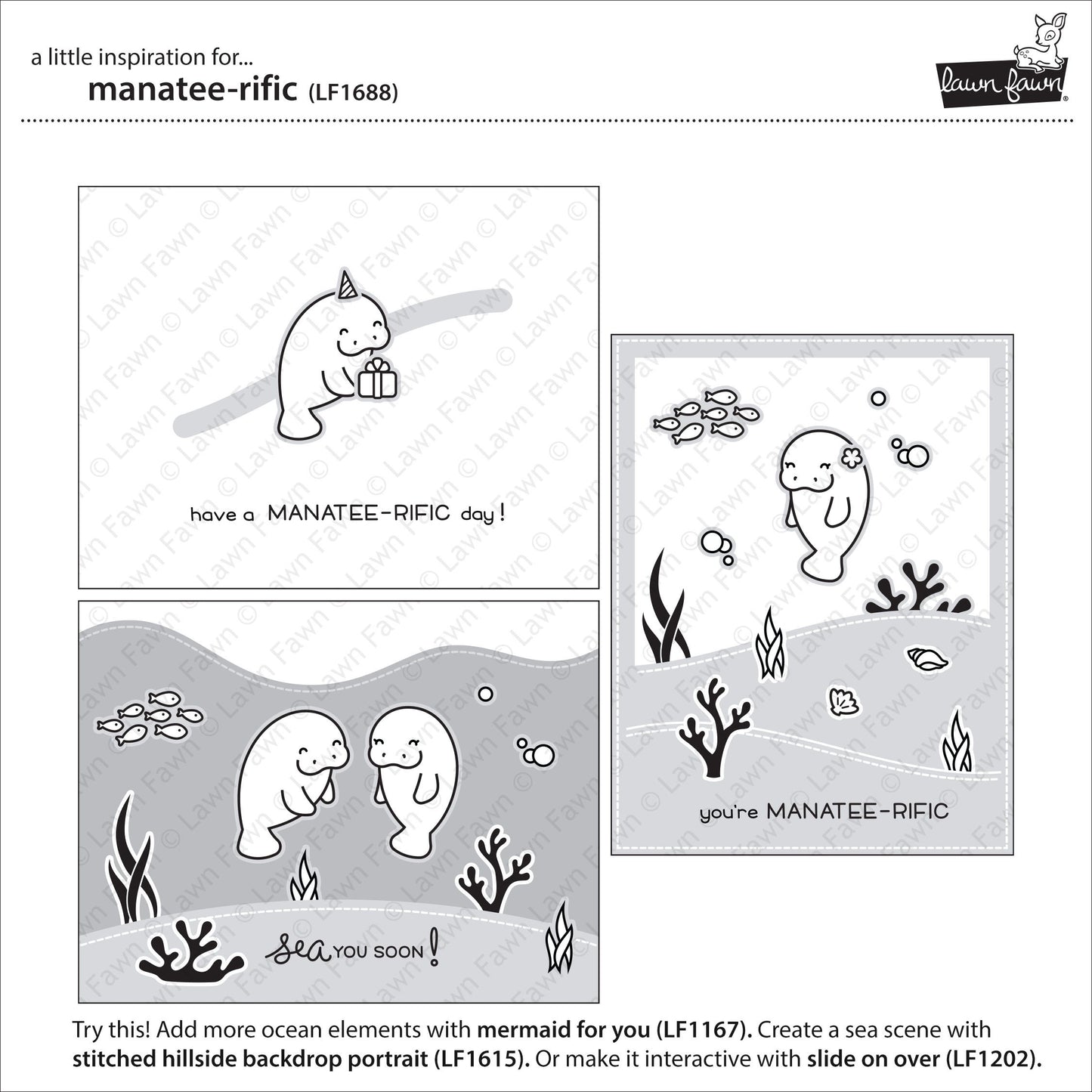 Lawn Fawn - Manatee-Rific