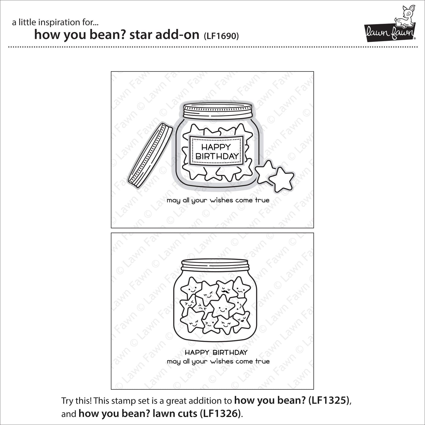 Lawn Fawn - How You Bean? Star Add-On