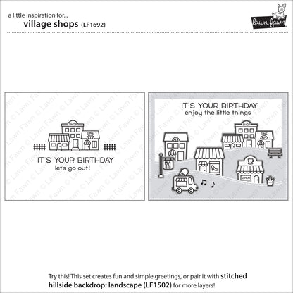 Lawn Fawn - Village Shops