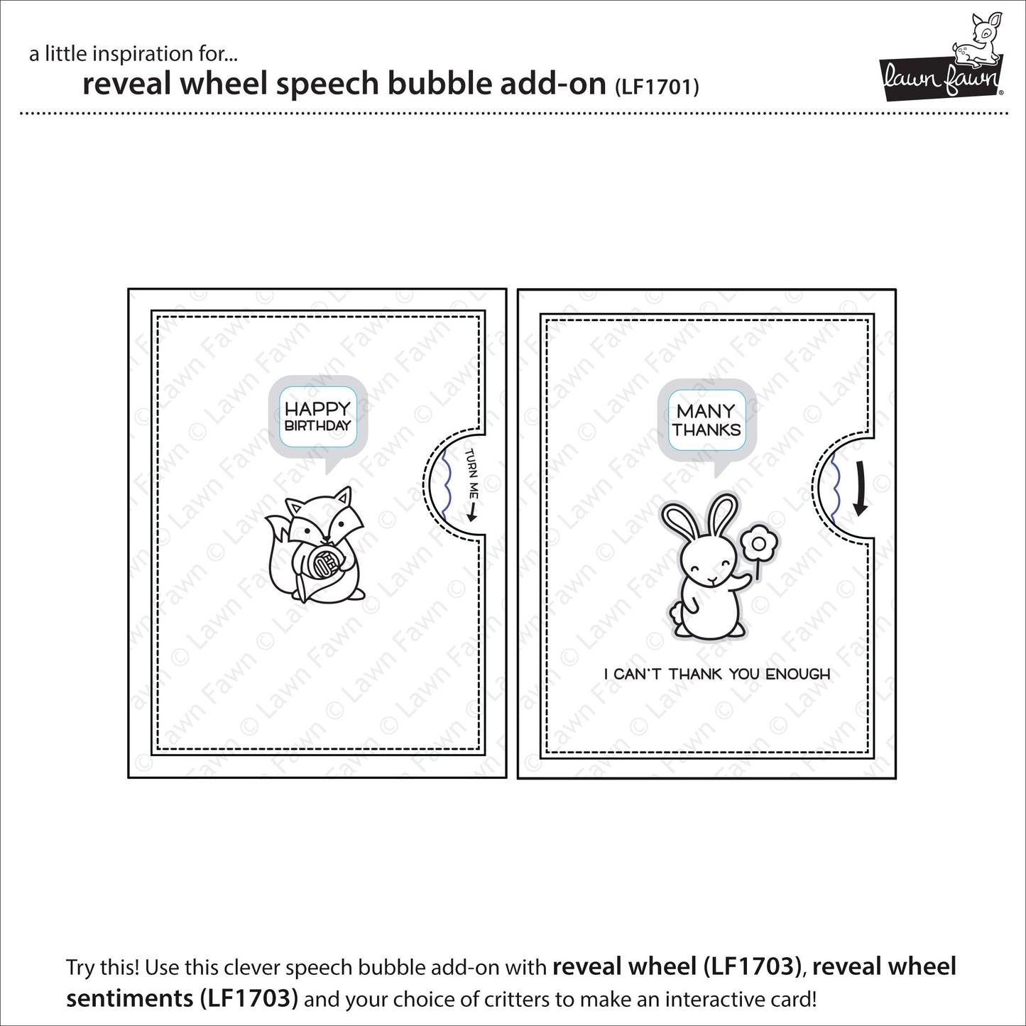 Lawn Fawn - Reveal Wheel Speech Bubble Add-On
