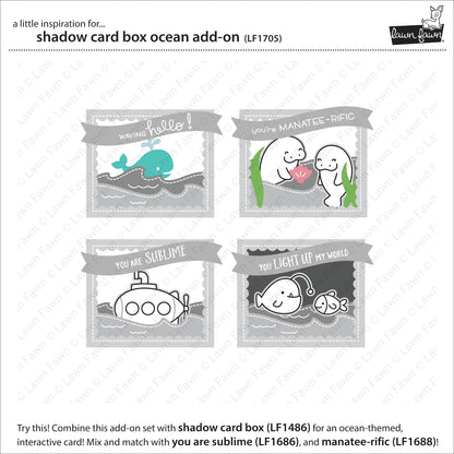 Lawn Fawn - Shadow Box Card Ocean Add-On