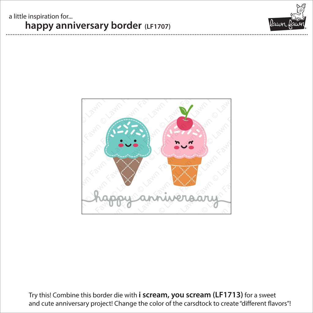 Lawn Fawn - Happy Anniversary Border