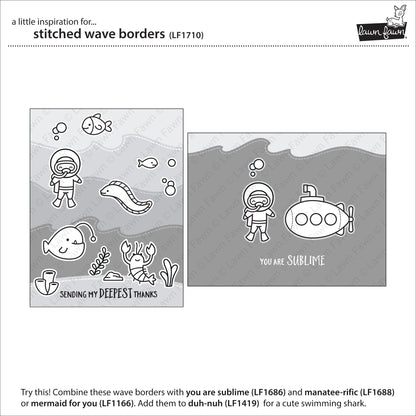 Lawn Fawn - Stitched Wave Borders