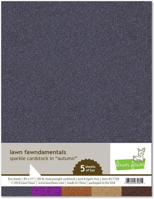 Lawn Fawn - Sparkle Cardstock - Autumn (5 sheets)