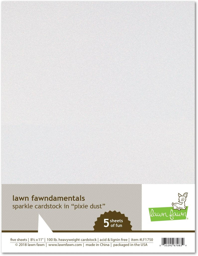 Lawn Fawn - Sparkle Cardstock - Pixie Dust (5 sheets)