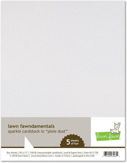 Lawn Fawn - Sparkle Cardstock - Pixie Dust (5 sheets)
