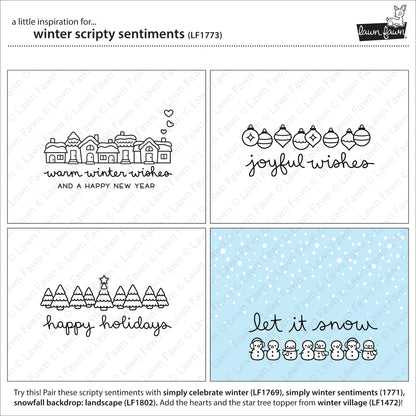 Lawn Fawn - Winter Scripty Sentiments