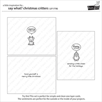 Lawn Fawn - Say What? Christmas Critters