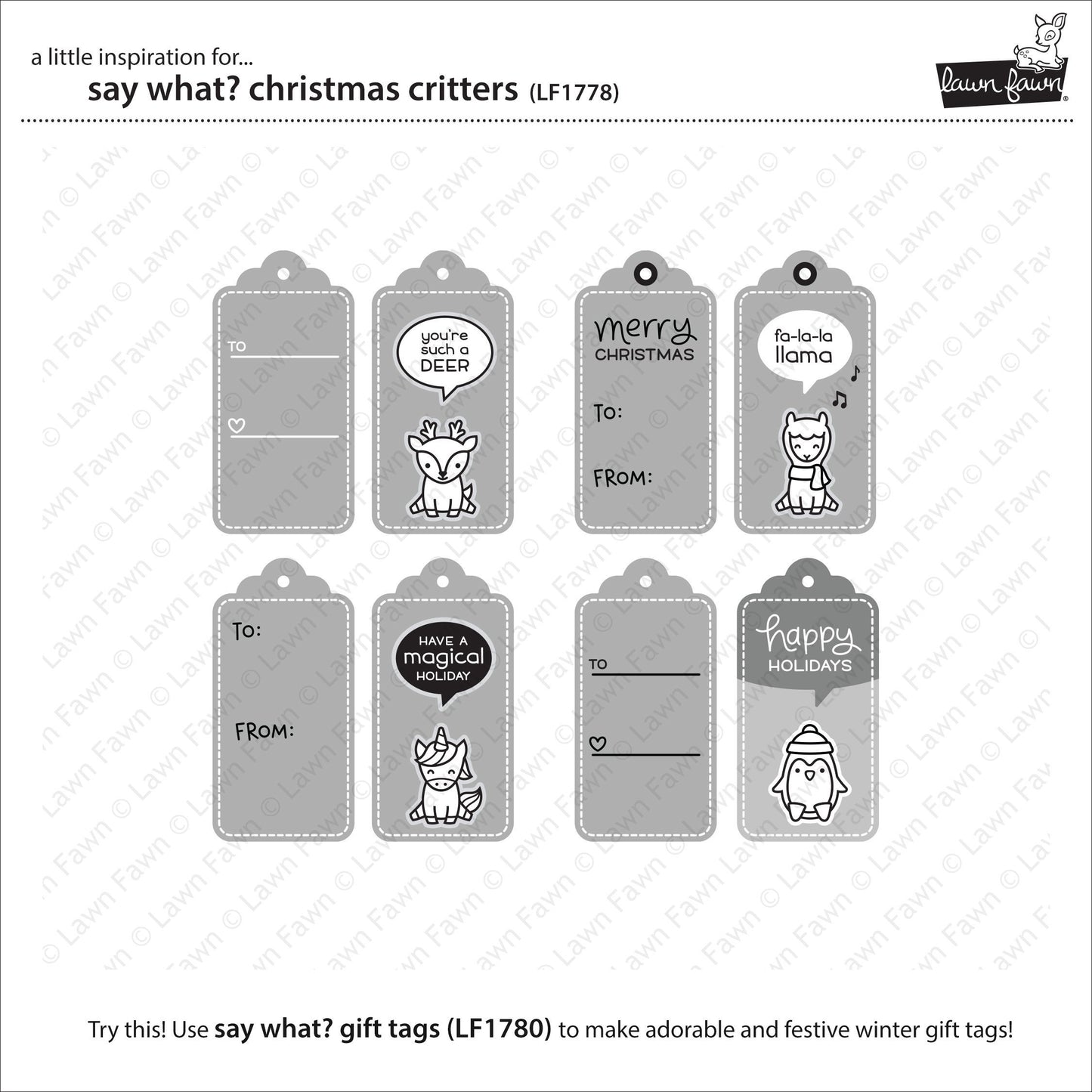 Lawn Fawn - Say What? Christmas Critters
