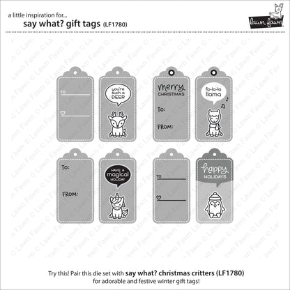 Lawn Fawn - Say What? Gift Tags