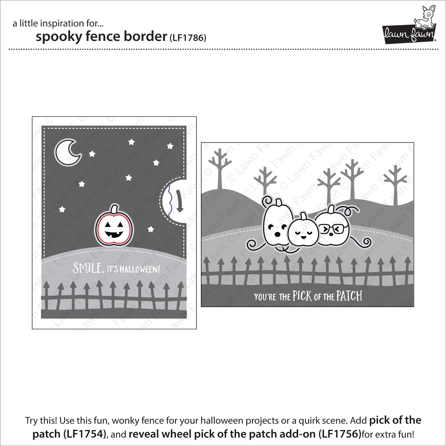 Lawn Fawn - Spooky Fence Border