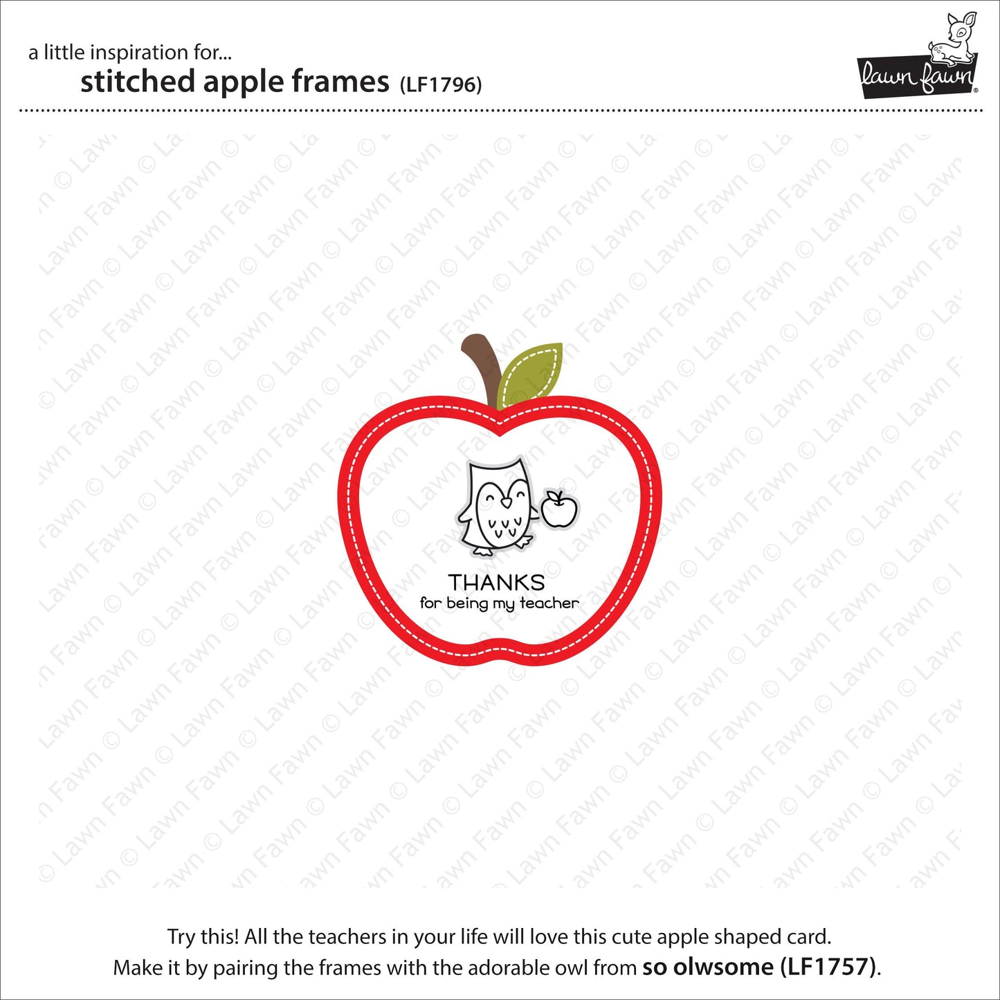 Lawn Fawn - Stitched Apple Frames