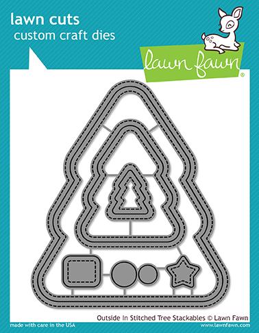 Lawn Fawn - Outside In Stitched Christmas Tree Stackables