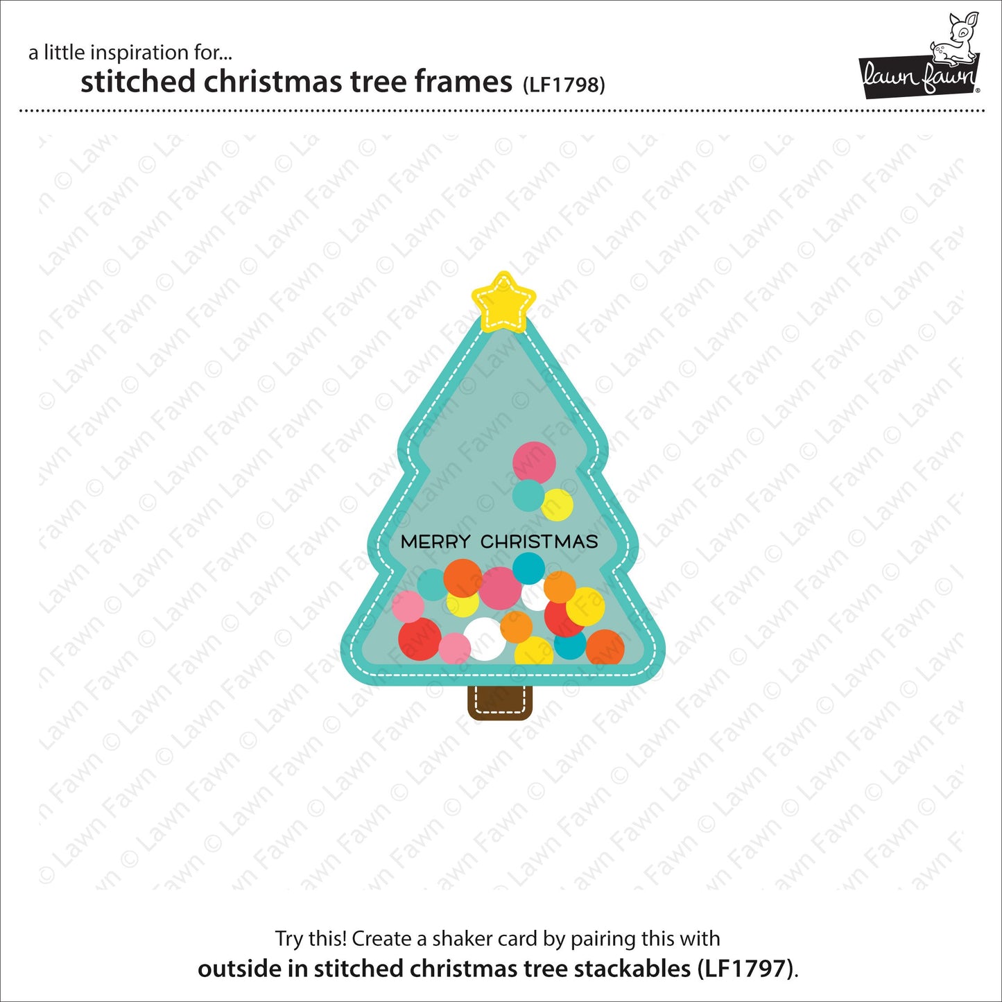 Lawn Fawn - Stitched Christmas Tree Frames