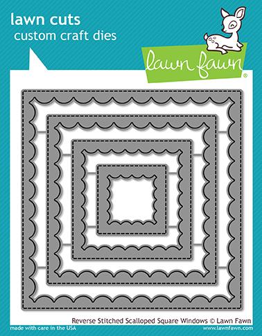 Lawn Fawn - Reverse Stitched Scalloped Square Windows