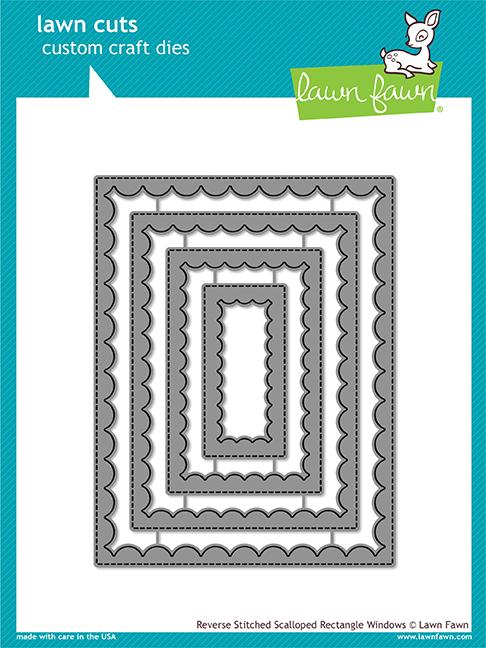 Lawn Fawn - Reverse Stitched Scalloped Rectangle Windows