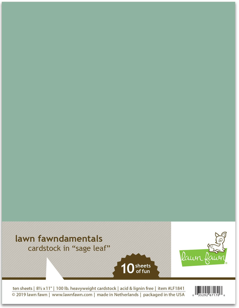 Lawn Fawn - Sage Leaf Cardstock