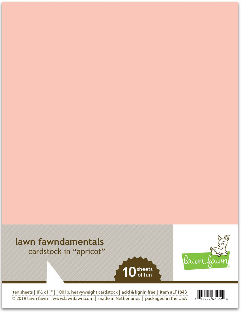 Lawn Fawn - Apricot Cardstock