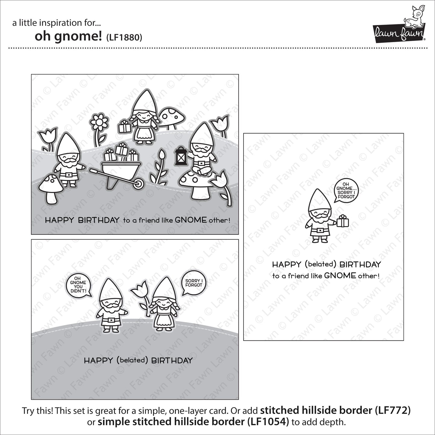 Lawn Fawn - Oh Gnome!