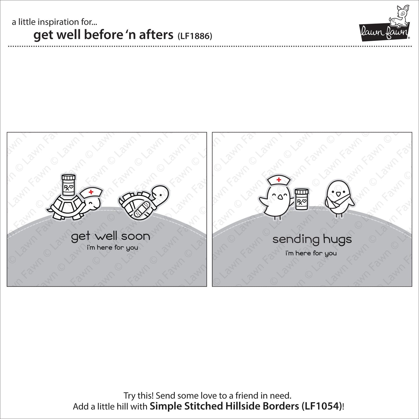 Lawn Fawn - Get Well Before 'n Afters