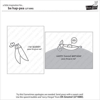 Lawn Fawn - Be Hap-Pea