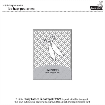 Lawn Fawn - Be Hap-Pea