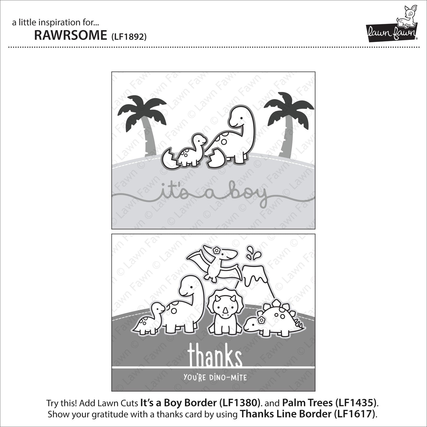 Lawn Fawn - Rawrsome