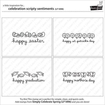 Lawn Fawn - Celebration Scripty Sentiments
