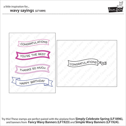 Lawn Fawn - Wavy Sayings
