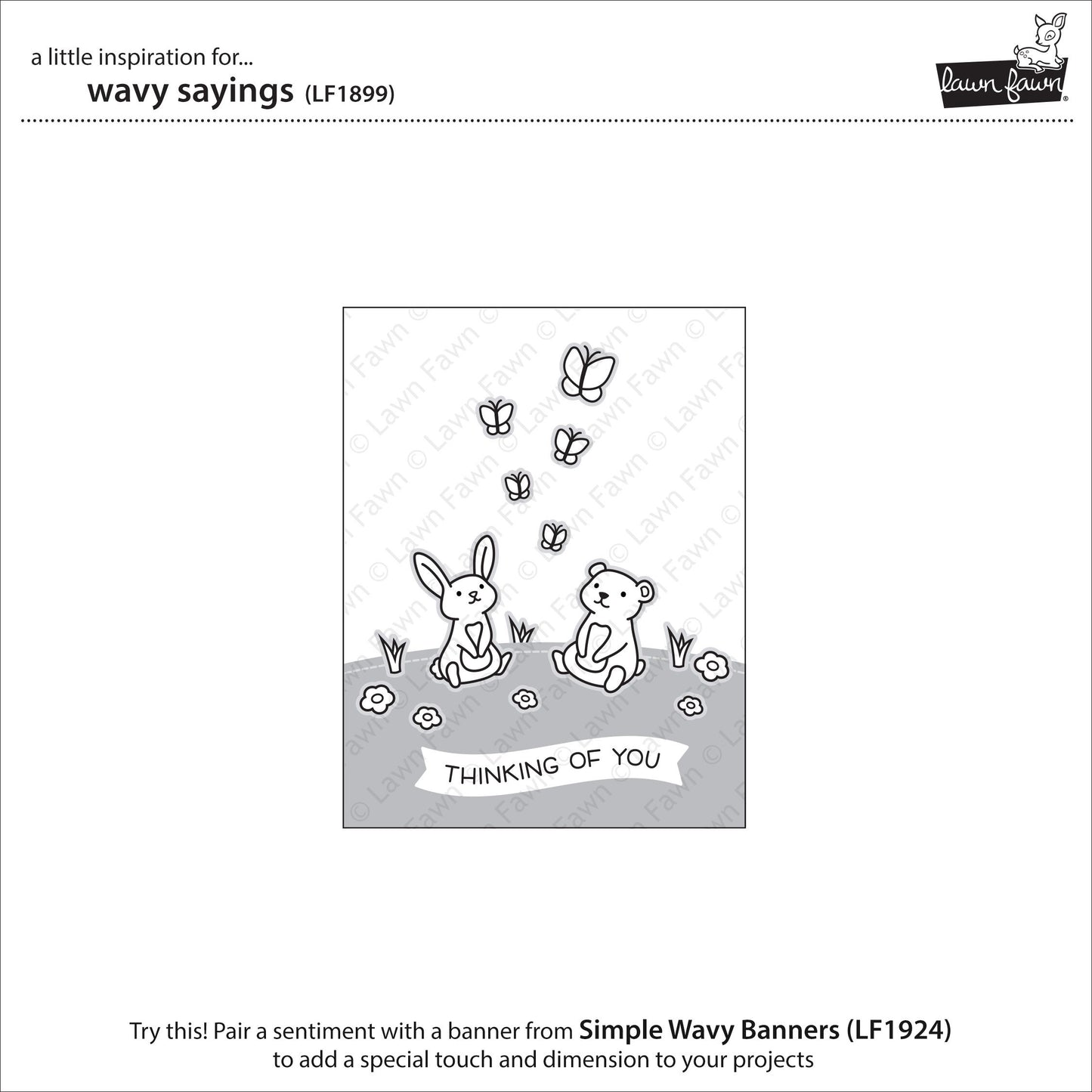 Lawn Fawn - Wavy Sayings