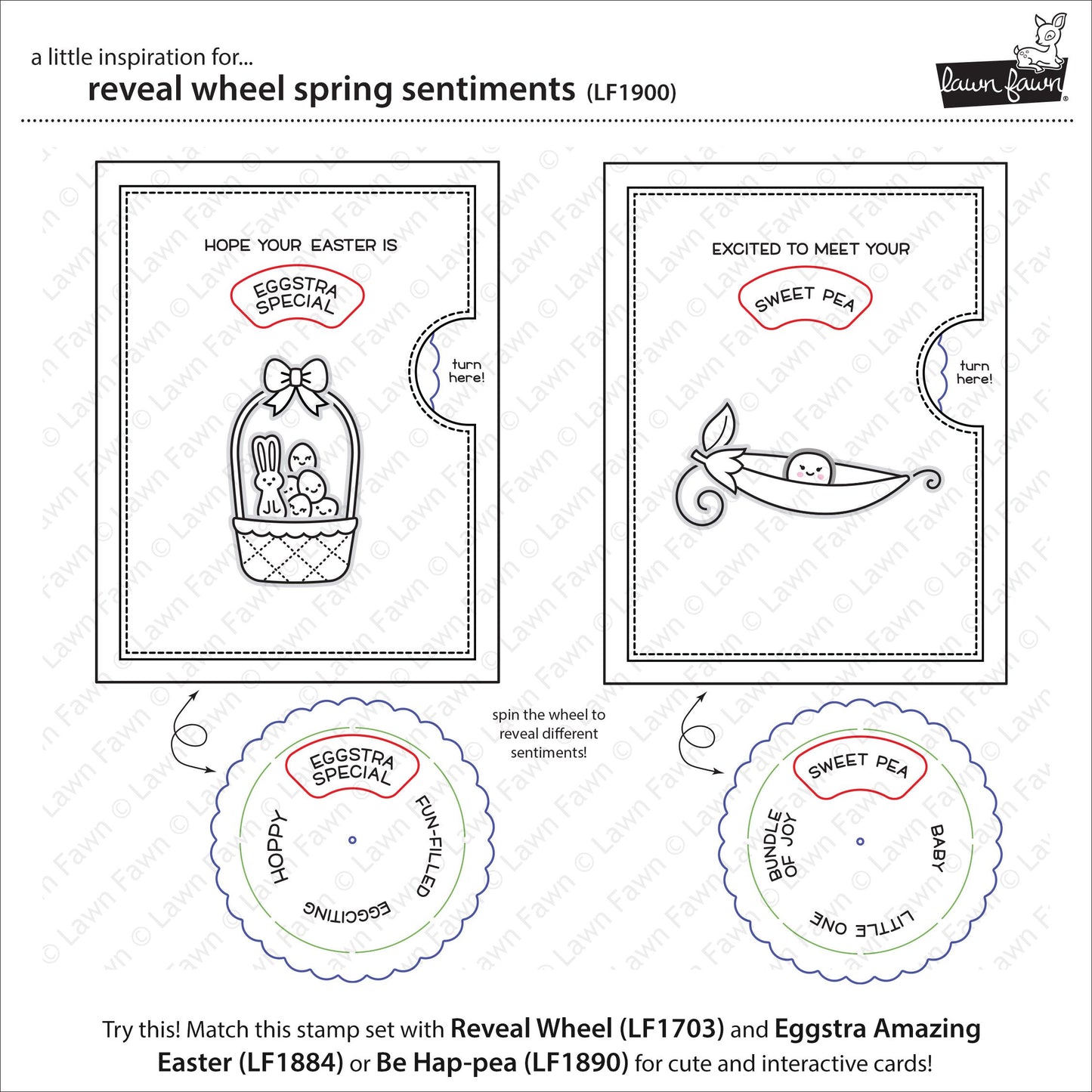 Lawn Fawn - Reveal Wheel Spring Sentiments