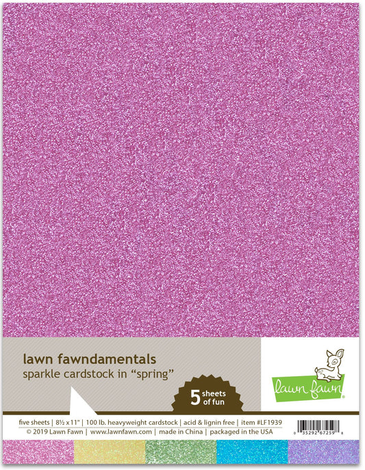 Lawn Fawn - Sparkle Cardstock - Spring (5 sheets)