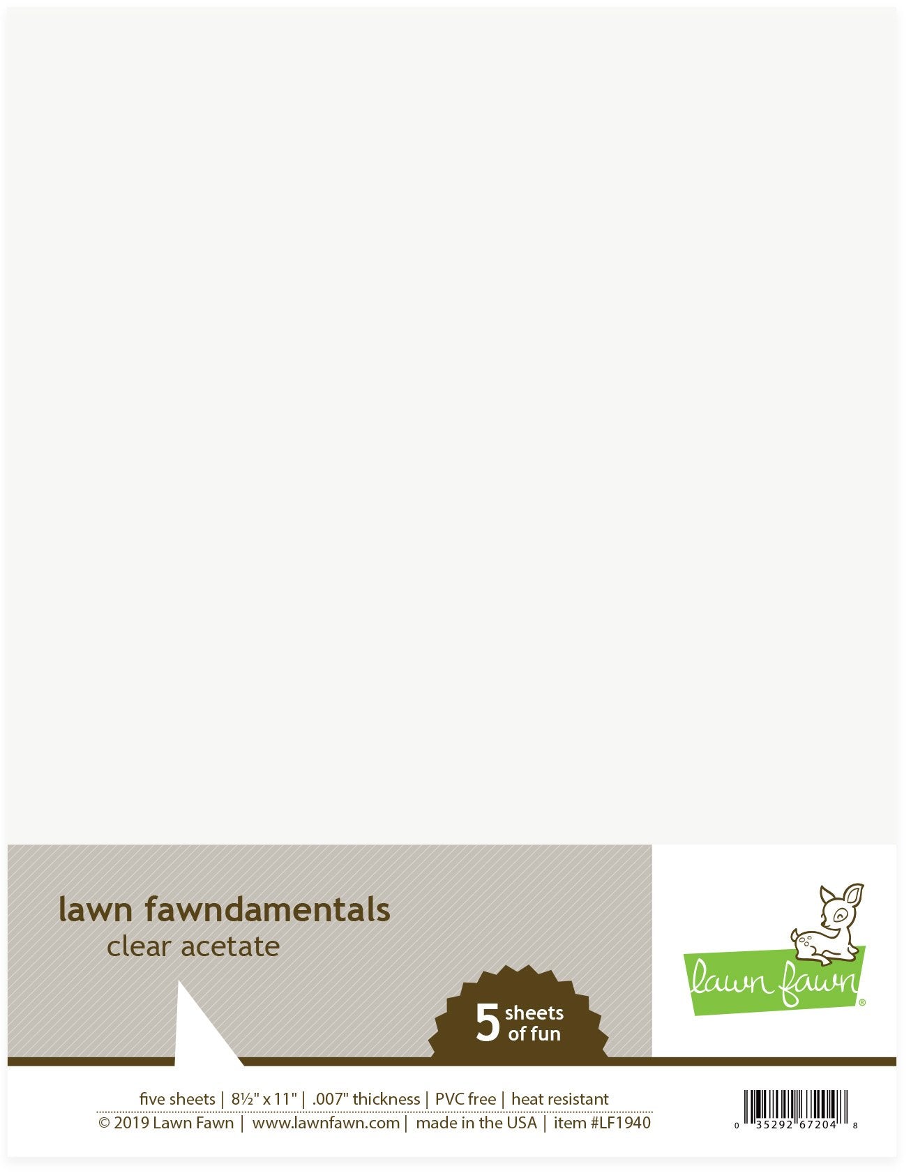 Lawn Fawn - Acetate Heat Resistant