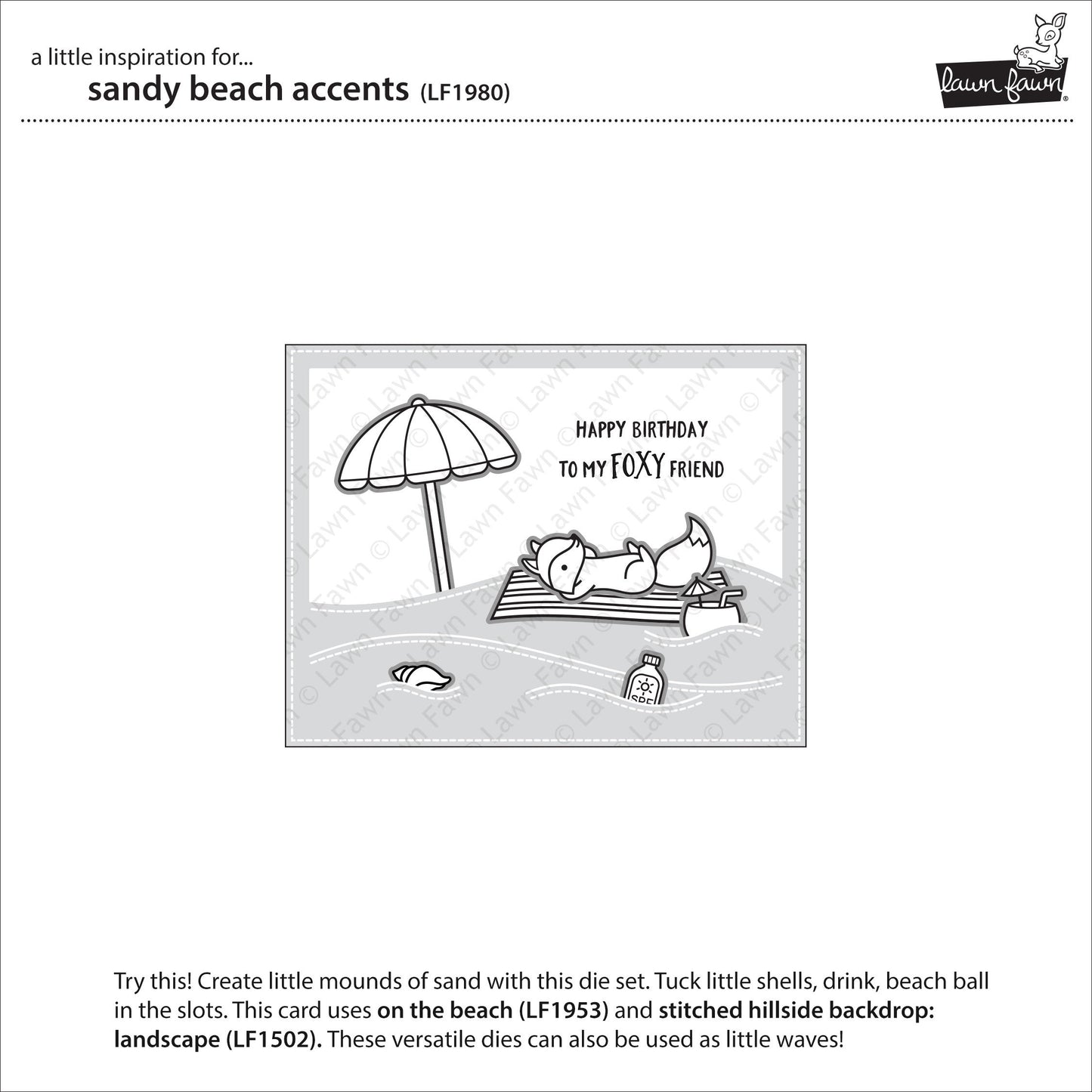 Lawn Fawn - Sandy Beach Accents
