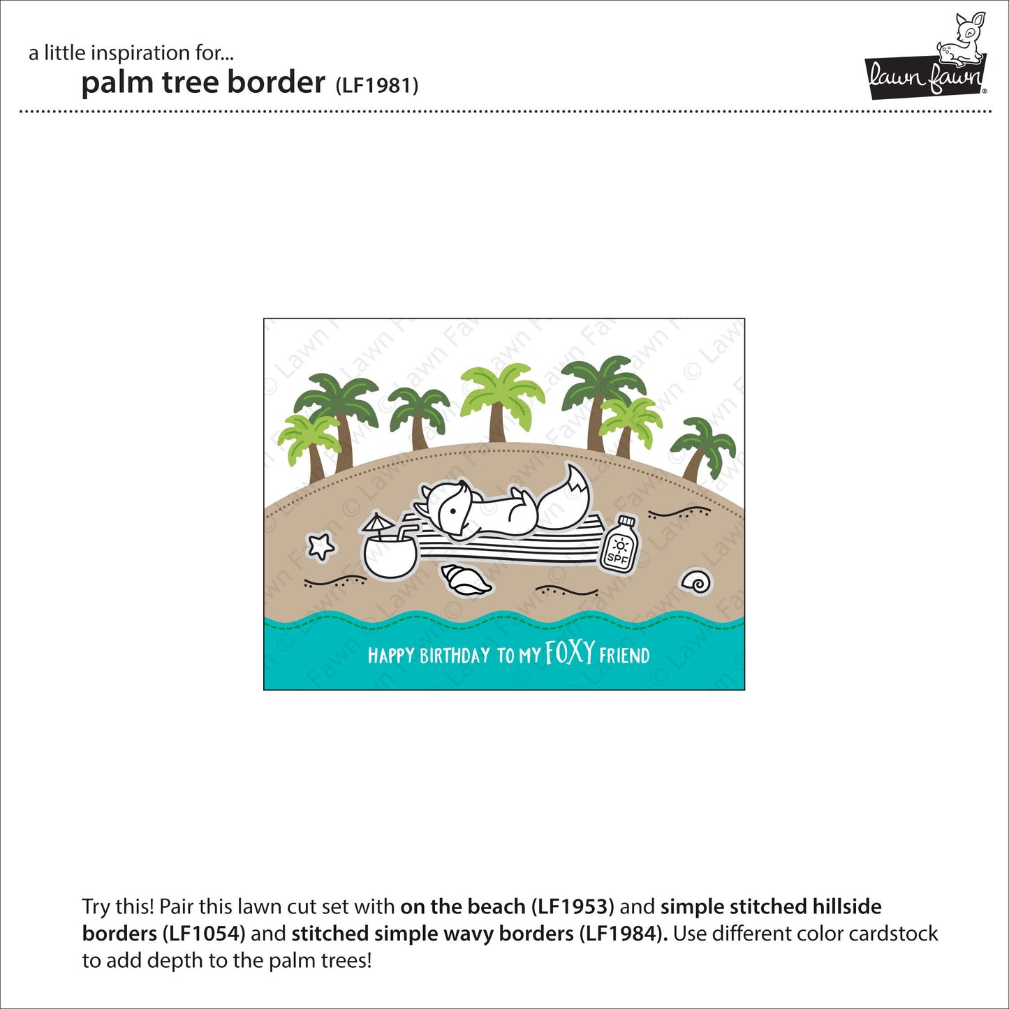 Lawn Fawn - Palm Tree Border