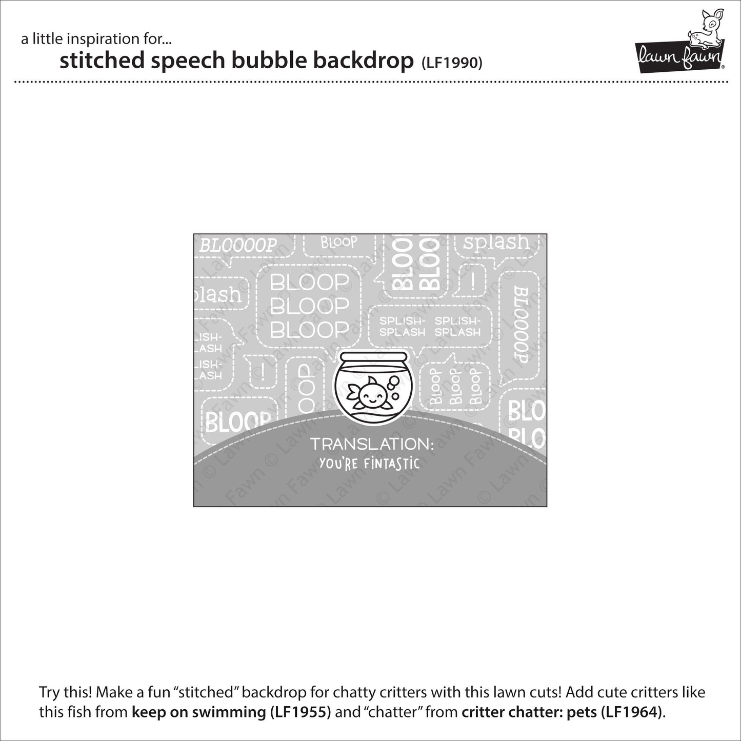 Lawn Fawn - Stitched Speech Bubble Backdrop