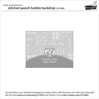 Lawn Fawn - Stitched Speech Bubble Backdrop
