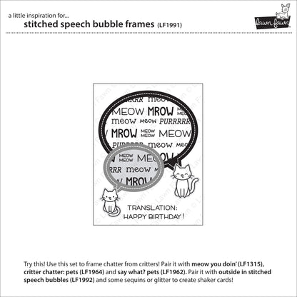 Lawn Fawn - Stitched Speech Bubble Frames