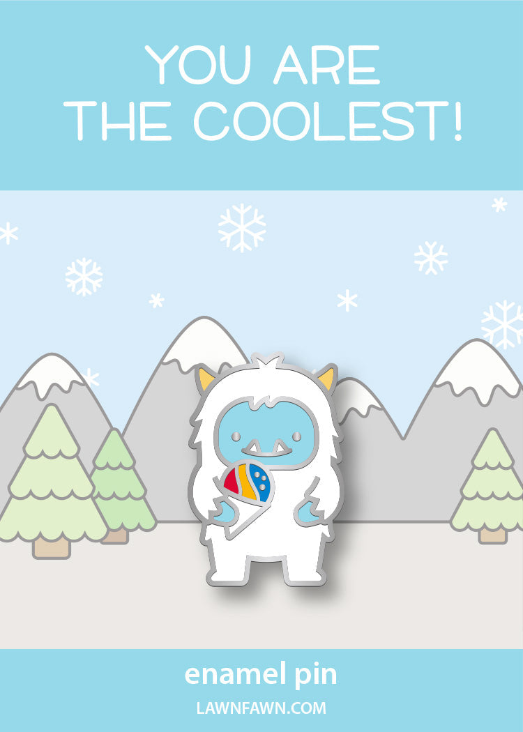 Lawn Fawn - Yeti, Set, Cone! Enamel Pin
