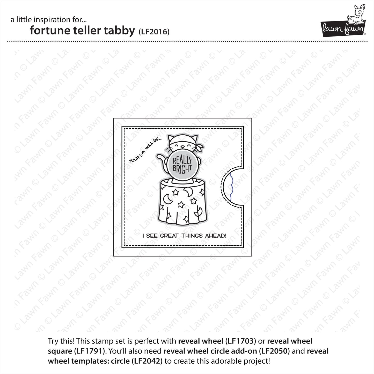 Lawn Fawn - Fortune Teller Tabby