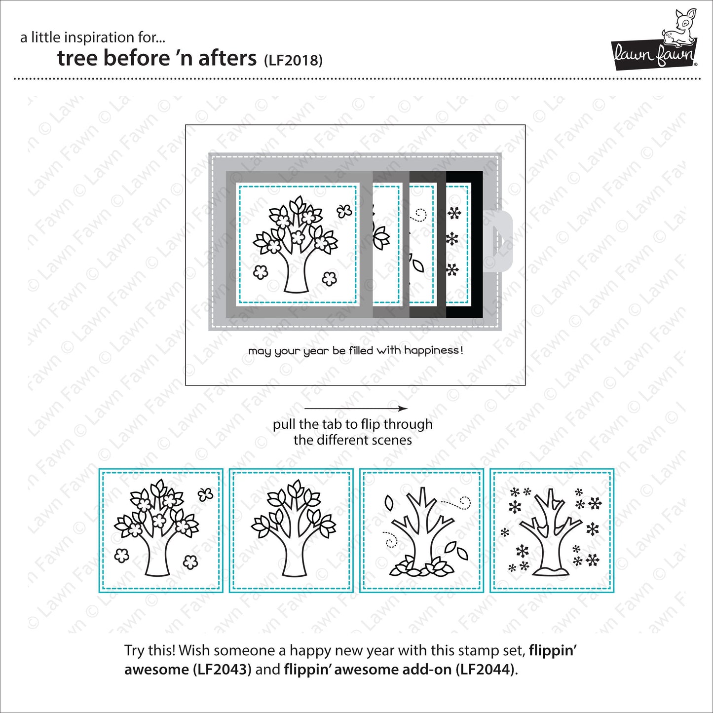 Lawn Fawn - Tree Before 'n Afters