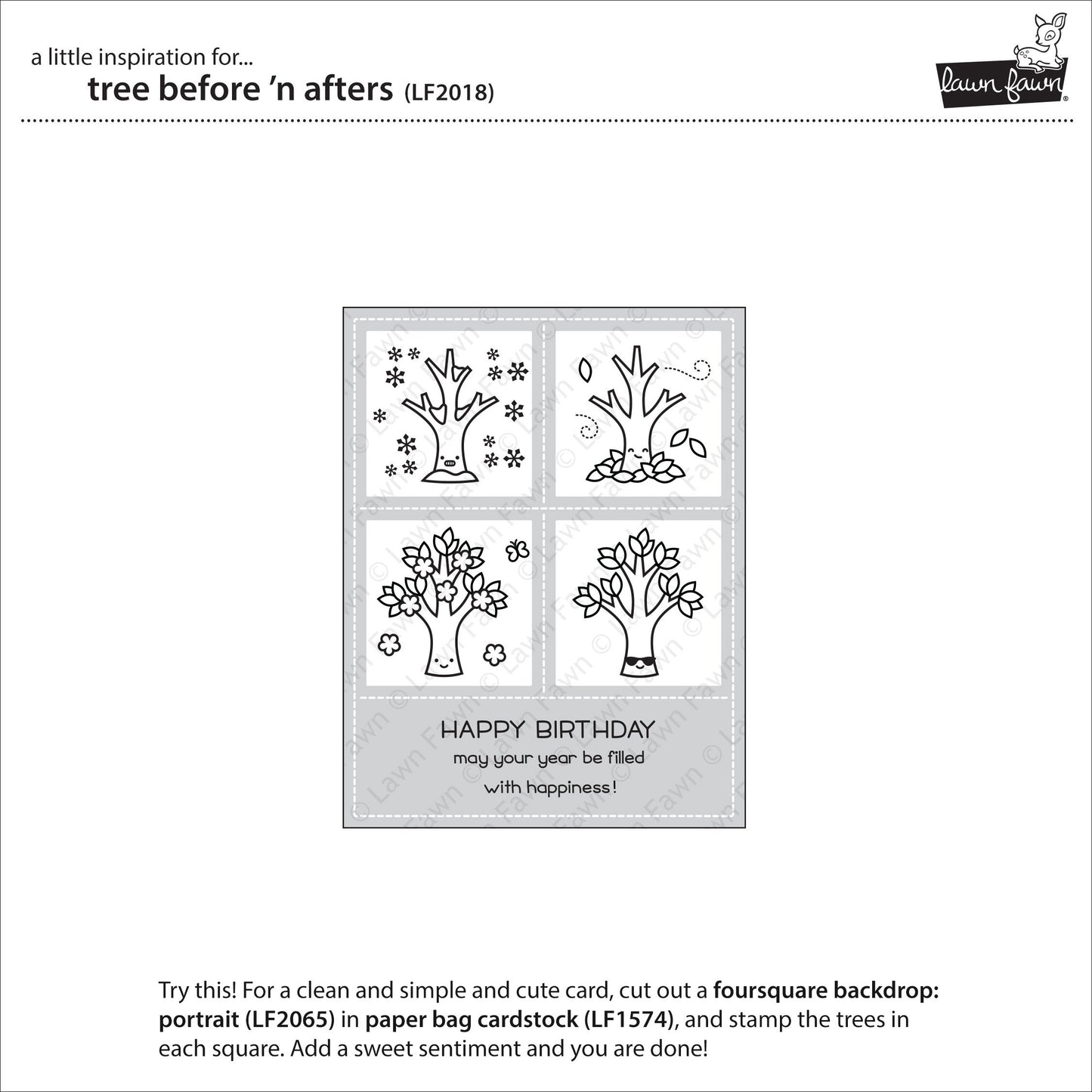 Lawn Fawn - Tree Before 'n Afters