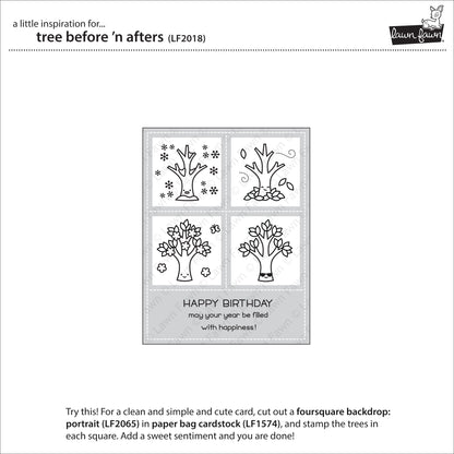 Lawn Fawn - Tree Before 'n Afters