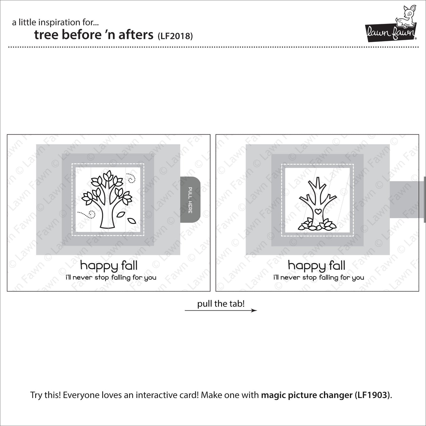 Lawn Fawn - Tree Before 'n Afters