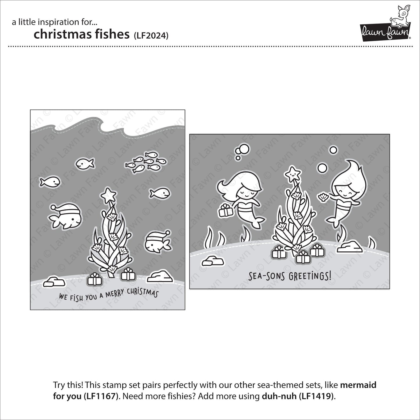 Lawn Fawn - Christmas Fishes
