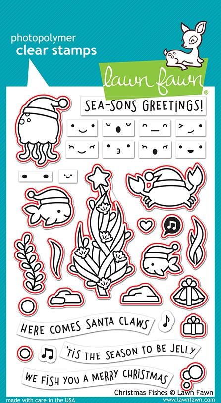 Lawn Fawn - Christmas Fishes - Lawn Cuts